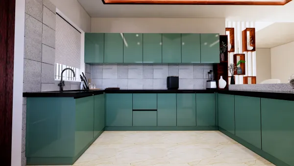 Kitchen interior design by Lamek Interiors, Chennai