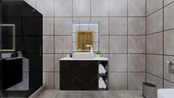 Bathroom Vanity interior design by Lamek Interiors, Chennai