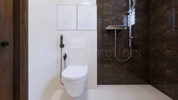 Bathroom Vanity interior design by Lamek Interiors, Chennai