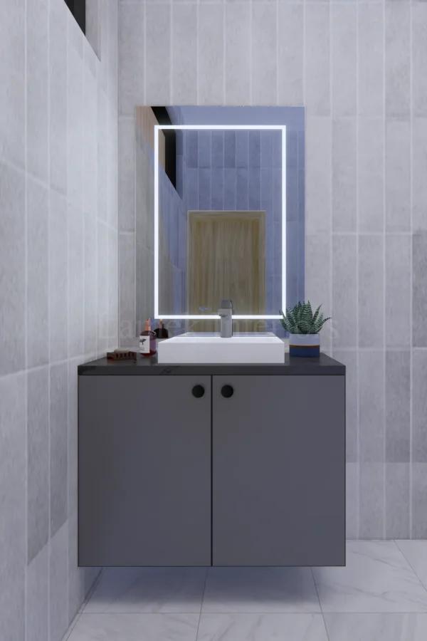 Bathroom Vanity interior design by Lamek Interiors, Chennai