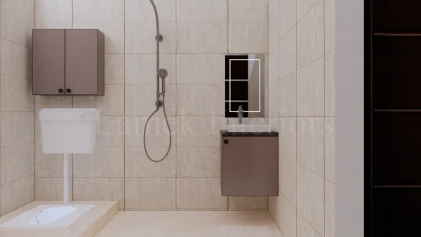 Bathroom Vanity interior design by Lamek Interiors, Chennai