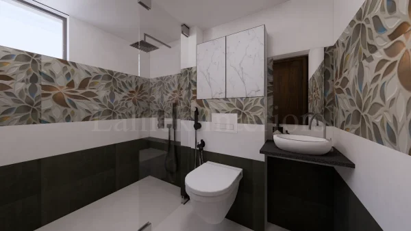 Bathroom Vanity interior design by Lamek Interiors, Chennai