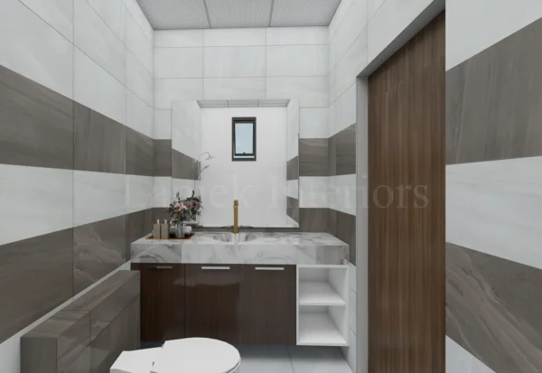 Bathroom Vanity interior design by Lamek Interiors, Chennai