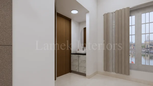 Bathroom Vanity interior design by Lamek Interiors, Chennai