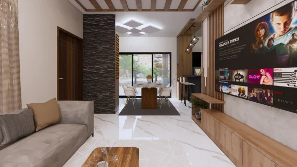 Dining Area interior design by Lamek Interiors, Chennai