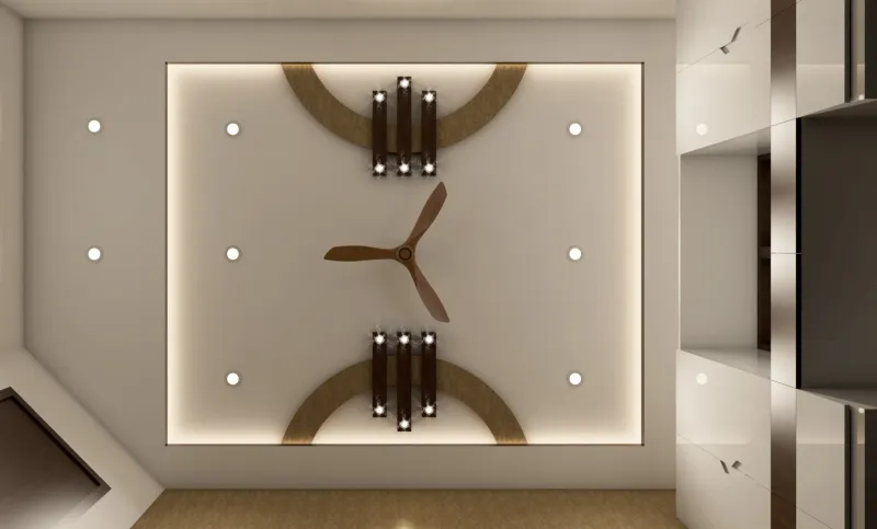 False Ceiling interior design by Lamek Interiors, Chennai