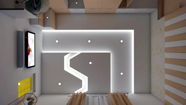 False Ceiling interior design by Lamek Interiors, Chennai