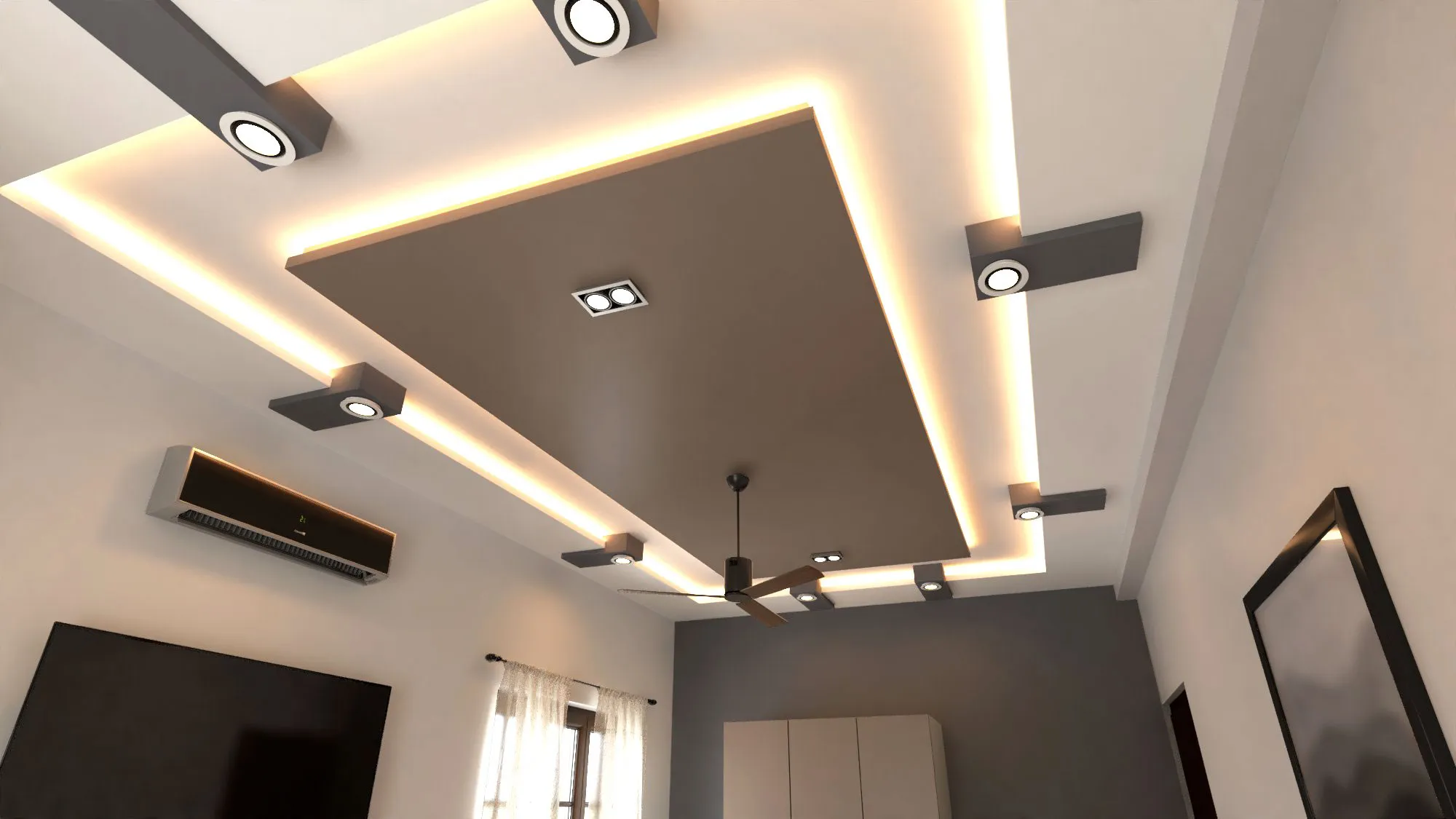 False ceiling and lighting by Lamek Interiors