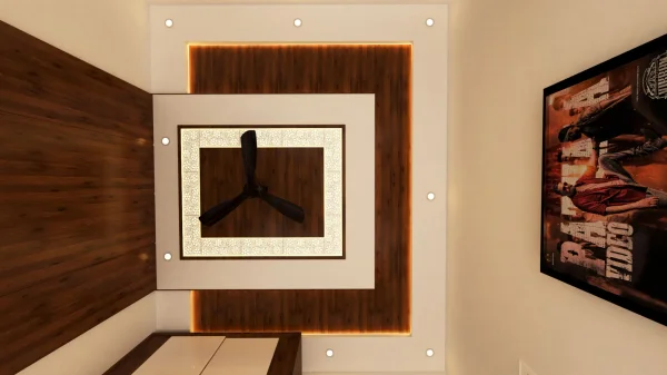 False Ceiling interior design by Lamek Interiors, Chennai