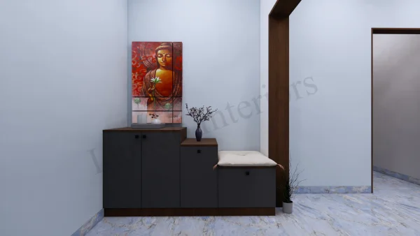 Foyer interior design by Lamek Interiors, Chennai