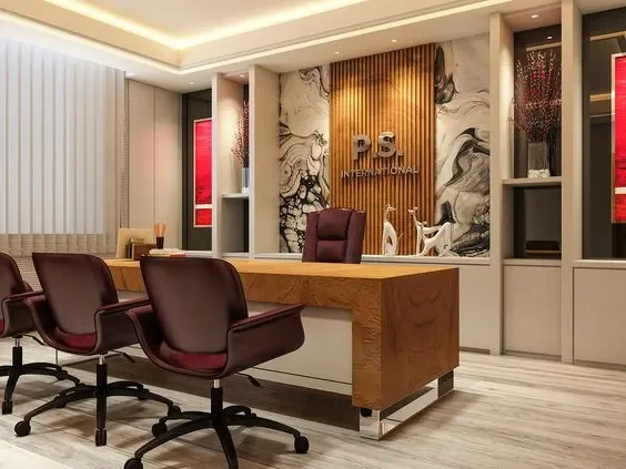 Office interior design by Lamek Interiors, Chennai