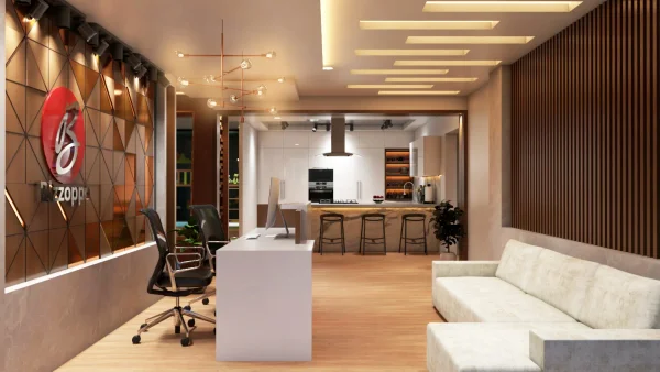 Office interior design by Lamek Interiors, Chennai