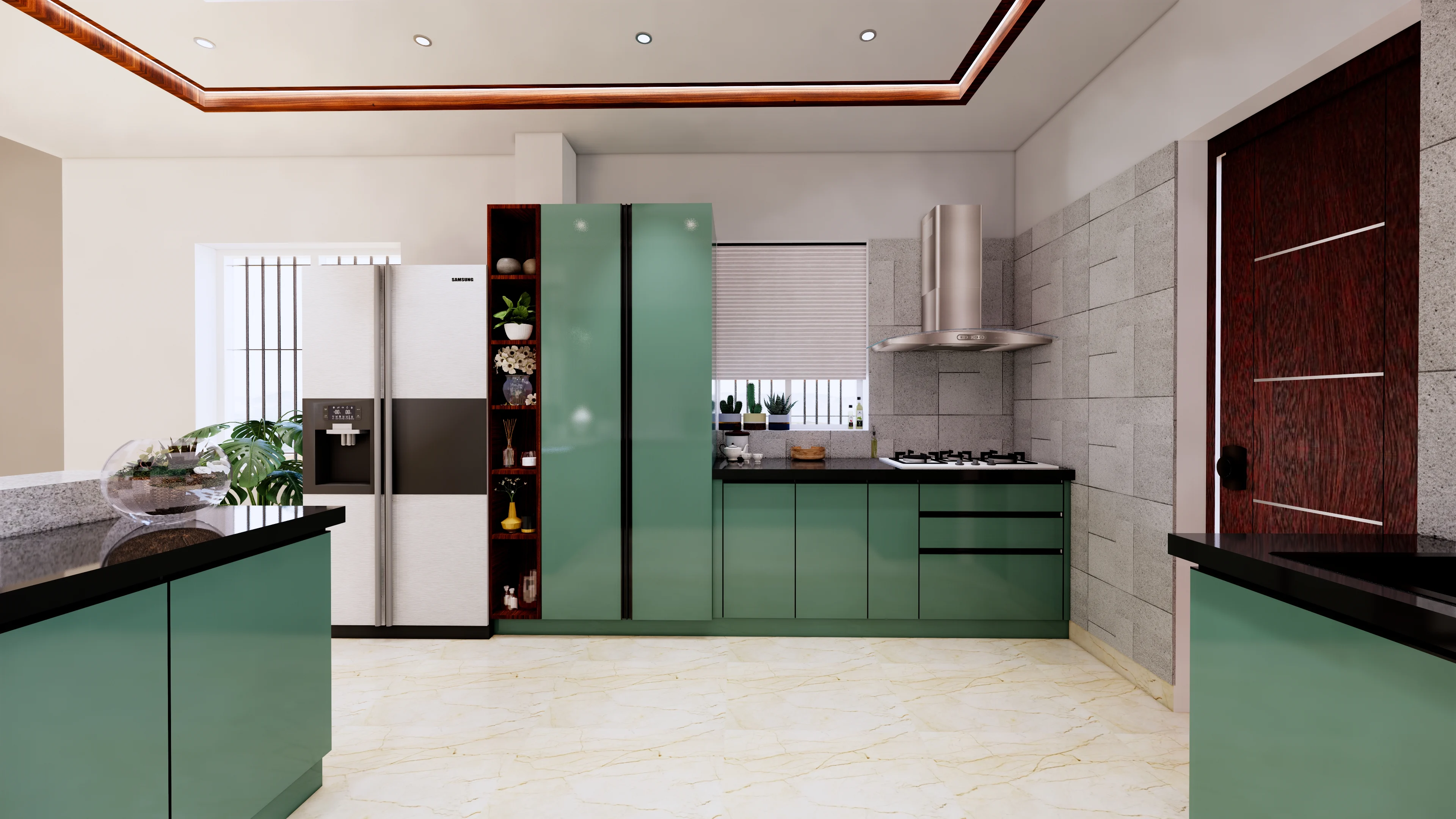 Modular kitchen interior by Lamek Interiors