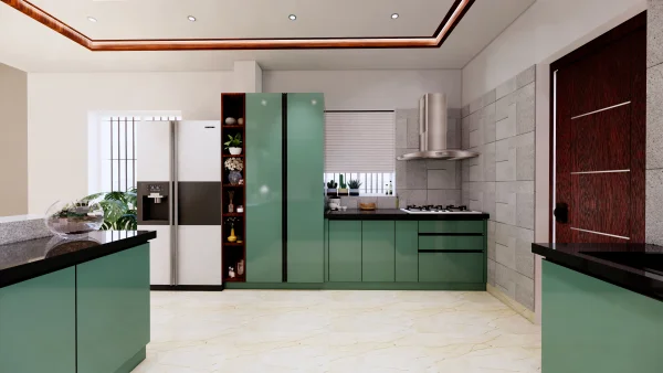 Kitchen interior design by Lamek Interiors, Chennai