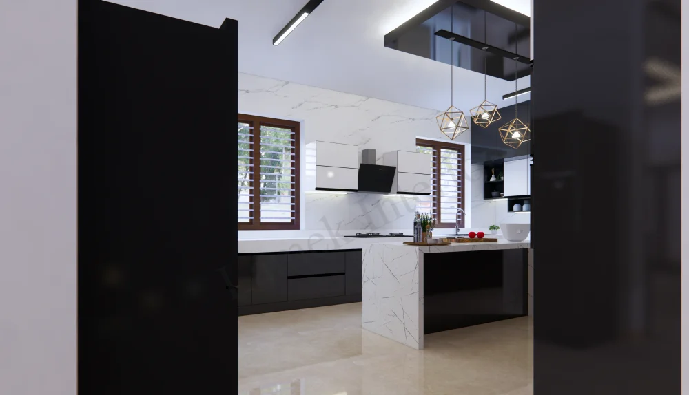 Modular Kitchen interior design by Lamek Interiors, Chennai