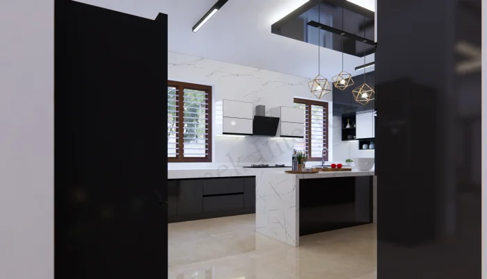 Modular Kitchen interior design by Lamek Interiors, Chennai