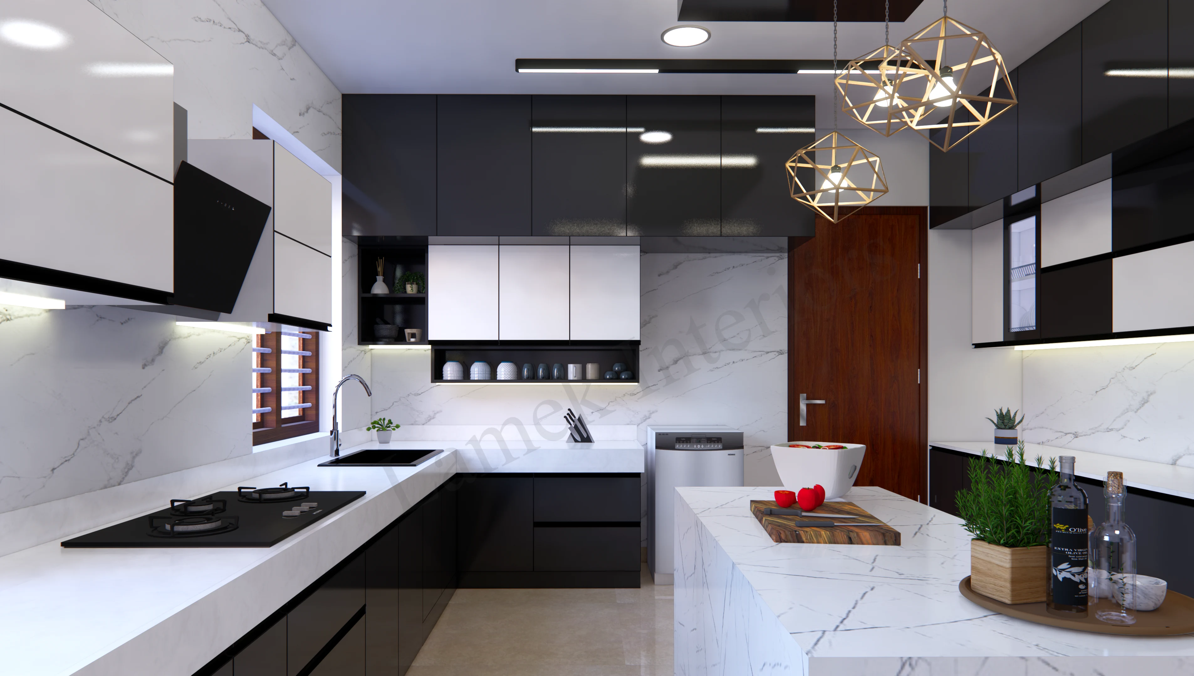 Modular kitchen interior by Lamek Interiors