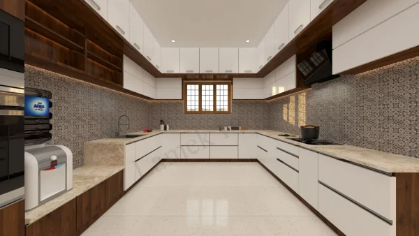Modular Kitchen interior design by Lamek Interiors, Chennai