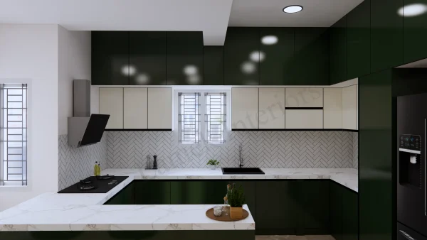 Modular Kitchen interior design by Lamek Interiors, Chennai