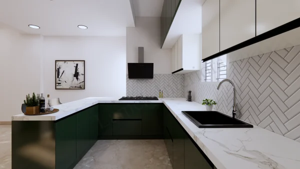 Modular Kitchen interior design by Lamek Interiors, Chennai