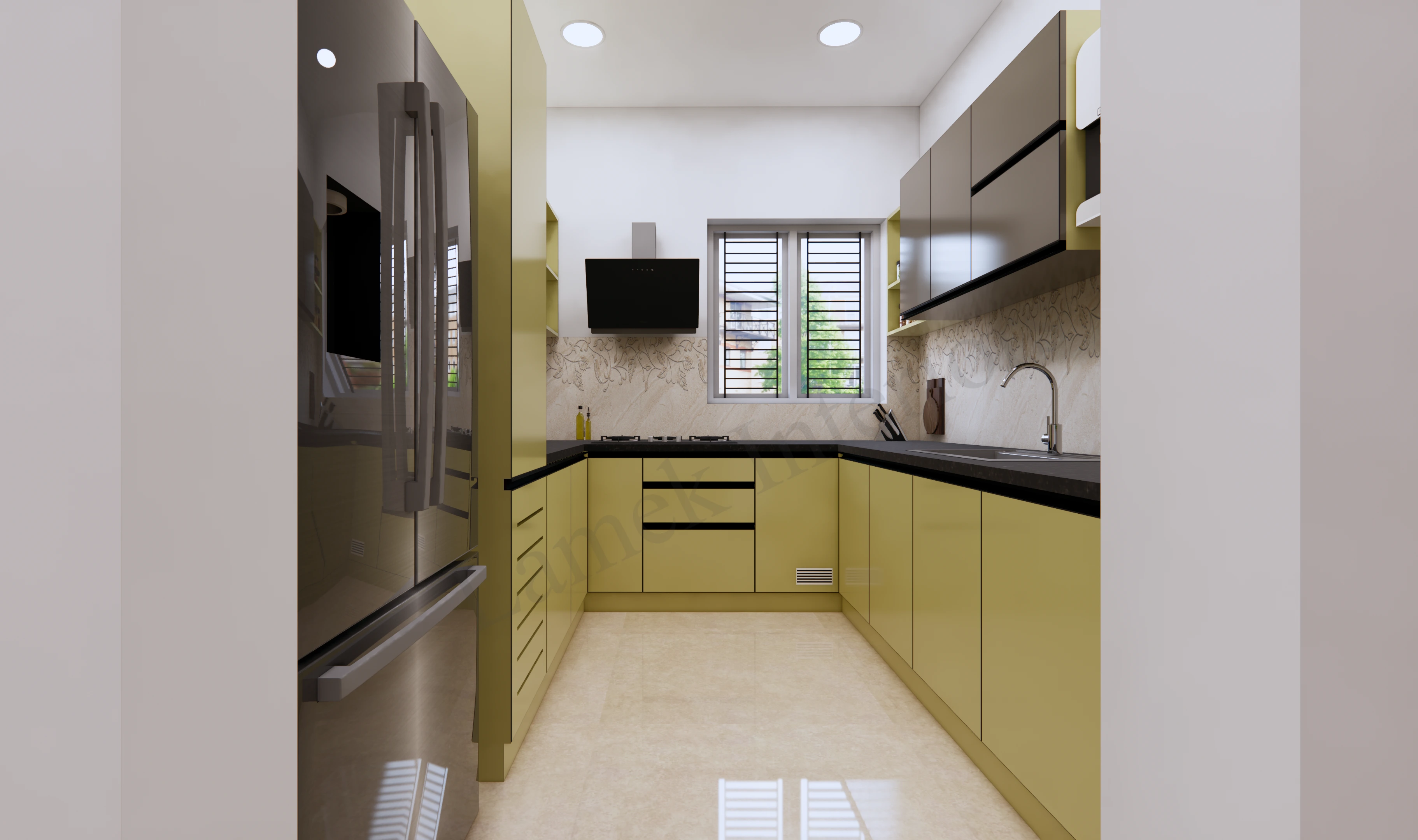 Modular kitchen interior by Lamek Interiors