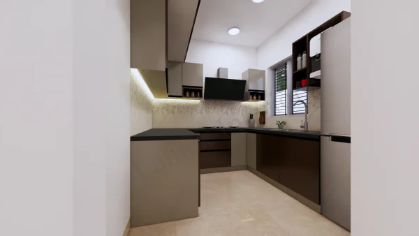 Modular Kitchen interior design by Lamek Interiors, Chennai