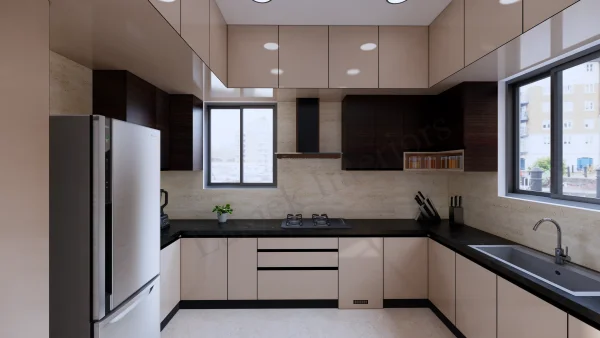 Modular Kitchen interior design by Lamek Interiors, Chennai