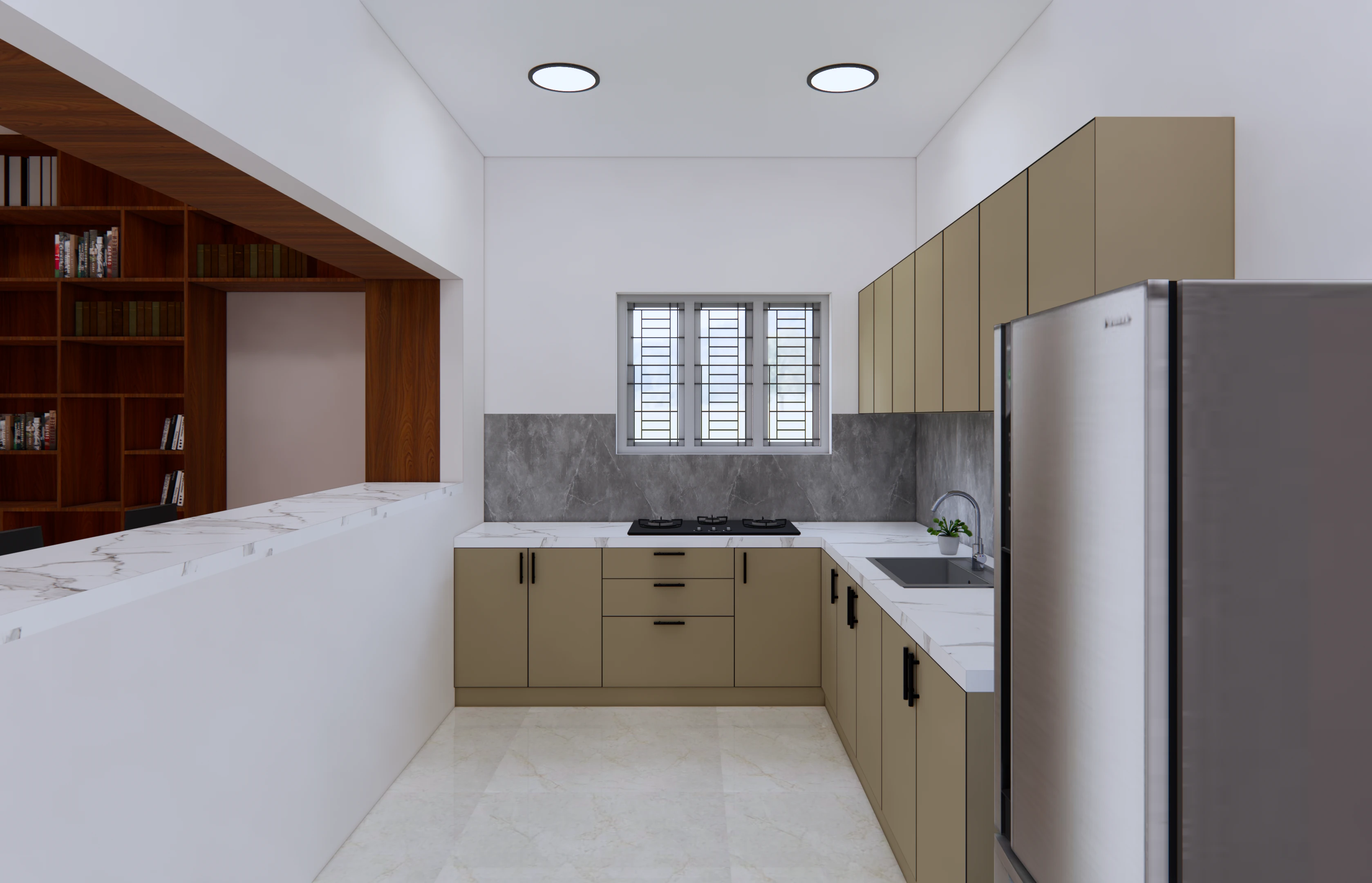 Modular kitchen interior by Lamek Interiors