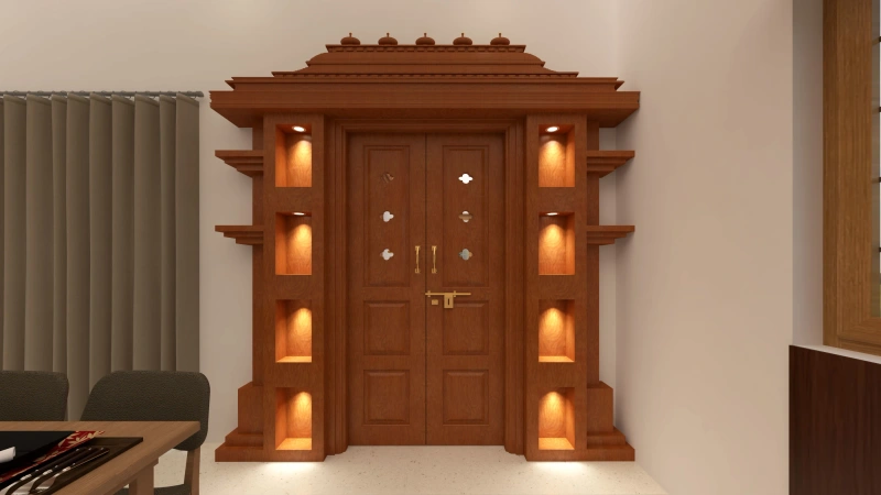 Pooja Unit interior design - oxzv0yos6o6o2oycihvz by Lamek Interiors