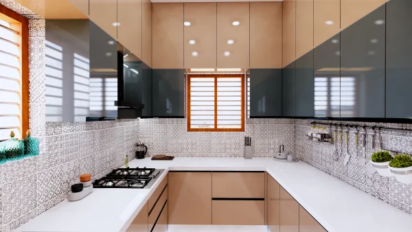 Kitchen interior design by Lamek Interiors, Chennai