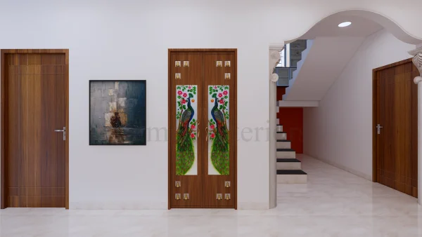 Pooja Unit interior design by Lamek Interiors, Chennai