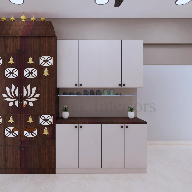 Pooja Unit interior design - pooja unit 15 by Lamek Interiors