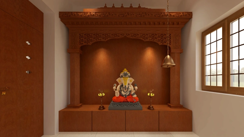 Pooja Unit interior design - xzhkjmblplygf2ypdoy4 by Lamek Interiors