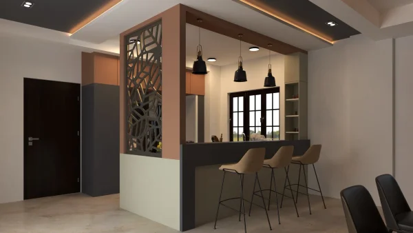 Partition interior design by Lamek Interiors, Chennai
