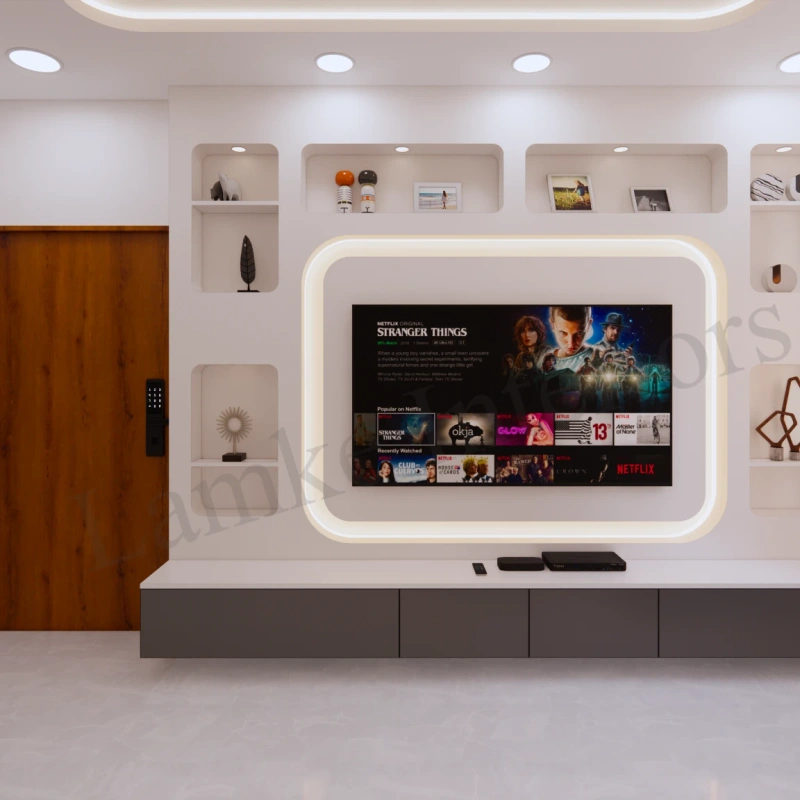 TV Unit interior design - tv unit 01 by Lamek Interiors