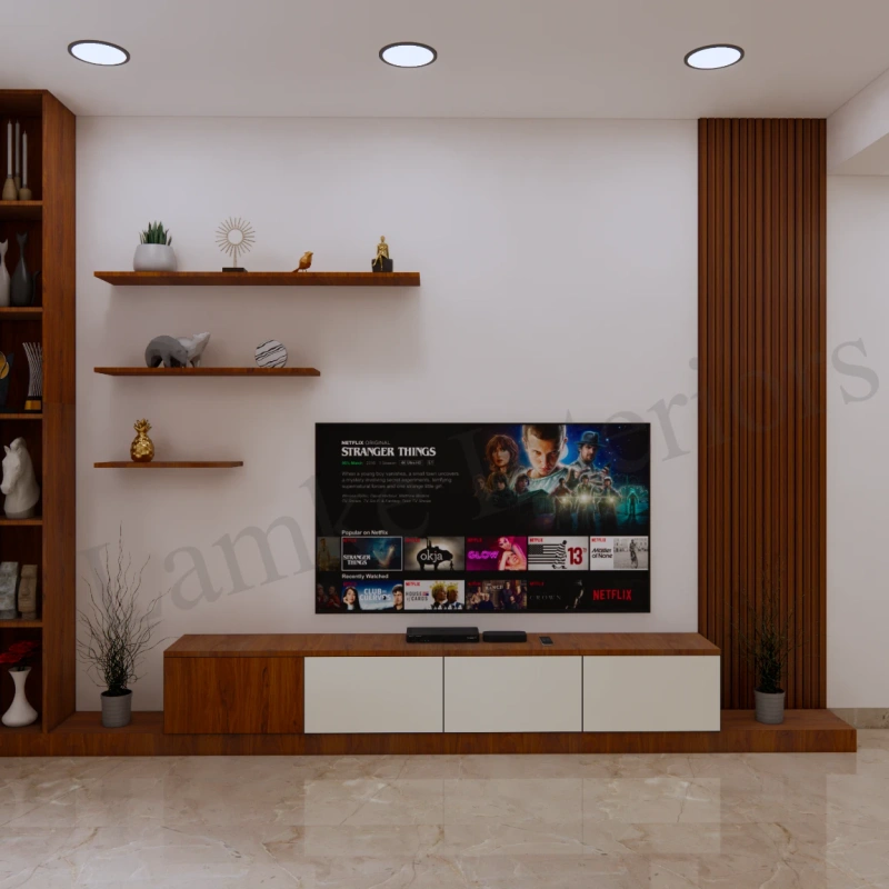 TV Unit interior design - tv unit 03 by Lamek Interiors