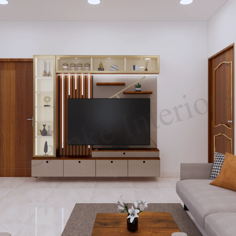 TV Unit interior design - tv unit 04 by Lamek Interiors