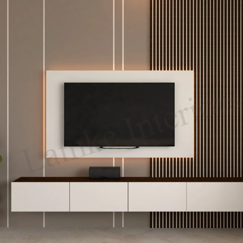 TV Unit interior design - tv unit 06 by Lamek Interiors