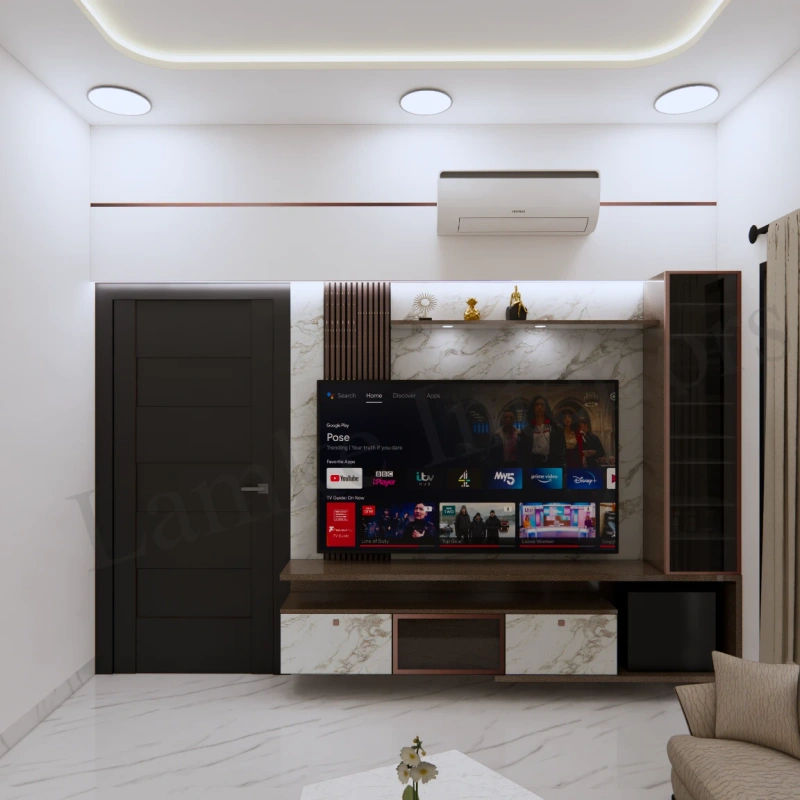 TV Unit interior design - tv unit 07 by Lamek Interiors