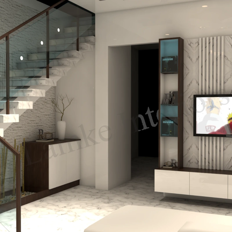 TV Unit interior design - tv unit 12 by Lamek Interiors