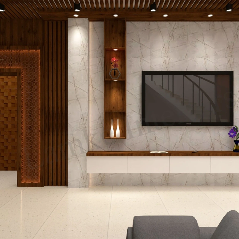 TV Unit interior design - tv unit 13 by Lamek Interiors