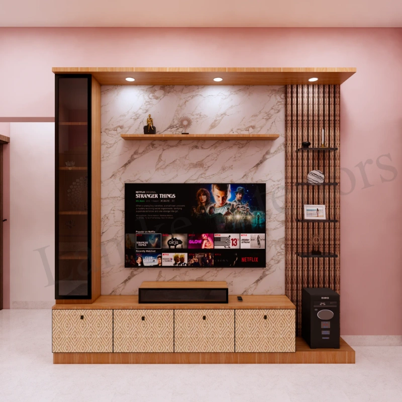 TV Unit interior design - tv unit 14 by Lamek Interiors