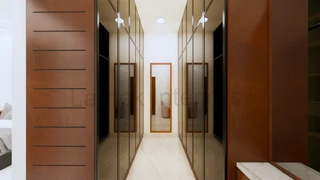 Wardrobe interior design by Lamek Interiors, Chennai