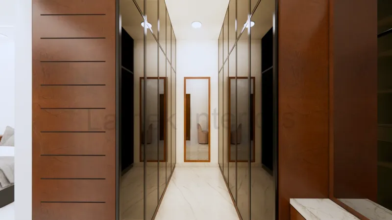 Wardrobe interior design by Lamek Interiors, Chennai
