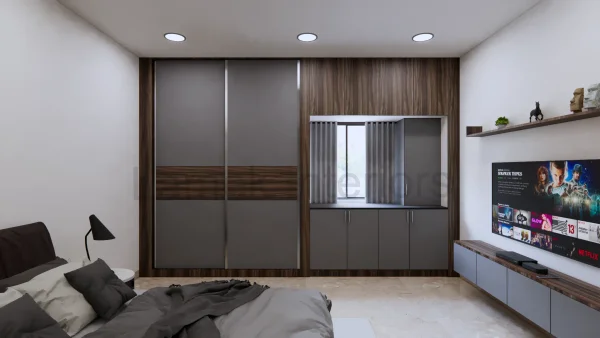 Wardrobe interior design by Lamek Interiors, Chennai