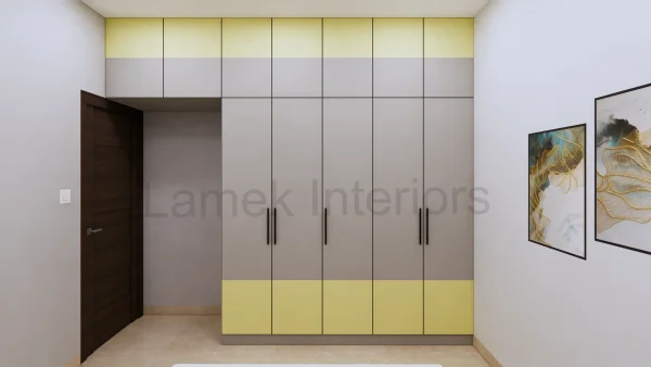 Wardrobe interior design by Lamek Interiors, Chennai