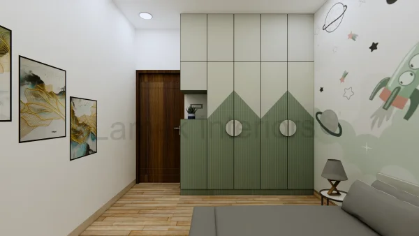 Wardrobe interior design by Lamek Interiors, Chennai