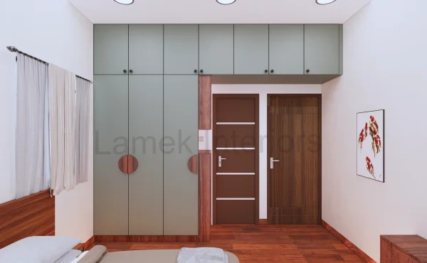 Wardrobe interior design by Lamek Interiors, Chennai