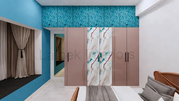 Wardrobe interior design by Lamek Interiors, Chennai