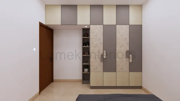 Wardrobe interior design by Lamek Interiors, Chennai